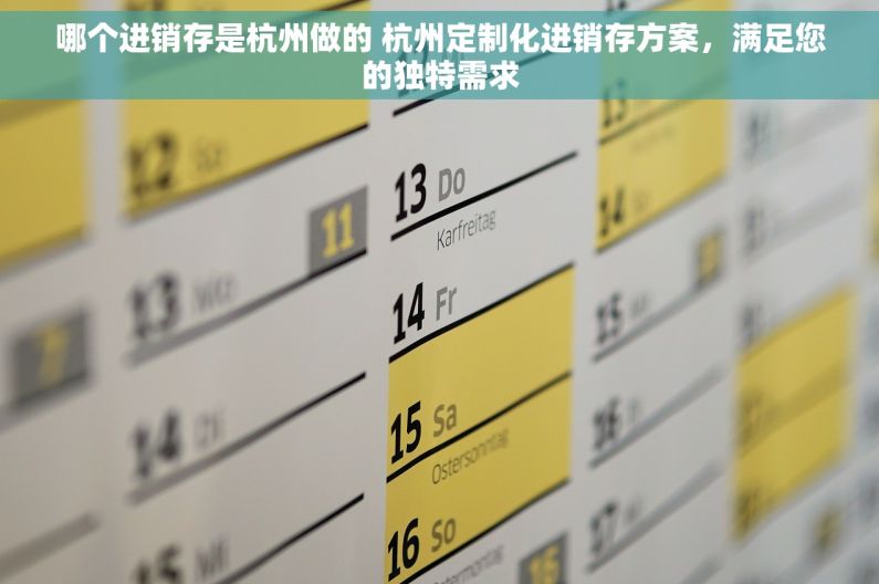 哪个进销存是杭州做的 杭州定制化进销存方案，满足您的独特需求