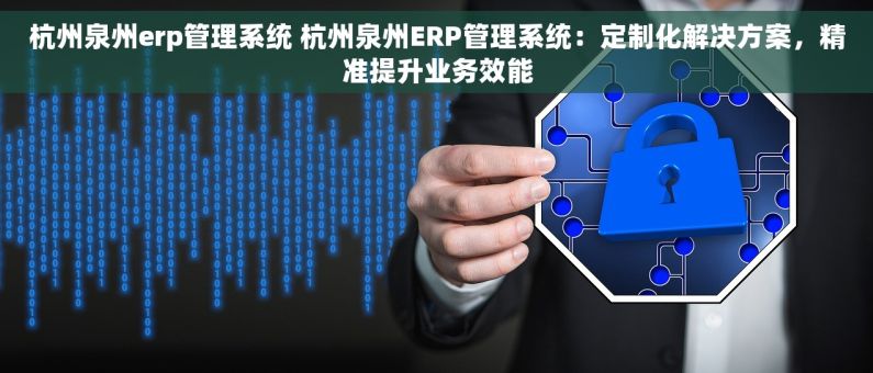 杭州泉州erp管理系统 杭州泉州ERP管理系统：定制化解决方案，精准提升业务效能
