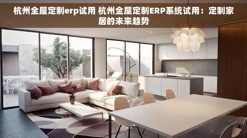 杭州全屋定制erp试用 杭州全屋定制ERP系统试用：定制家居的未来趋势