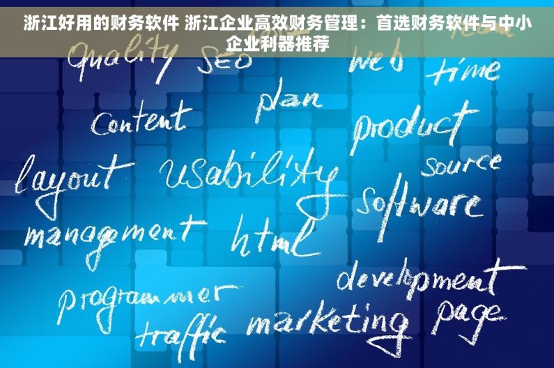 浙江好用的财务软件 浙江企业高效财务管理：首选财务软件与中小企业利器推荐