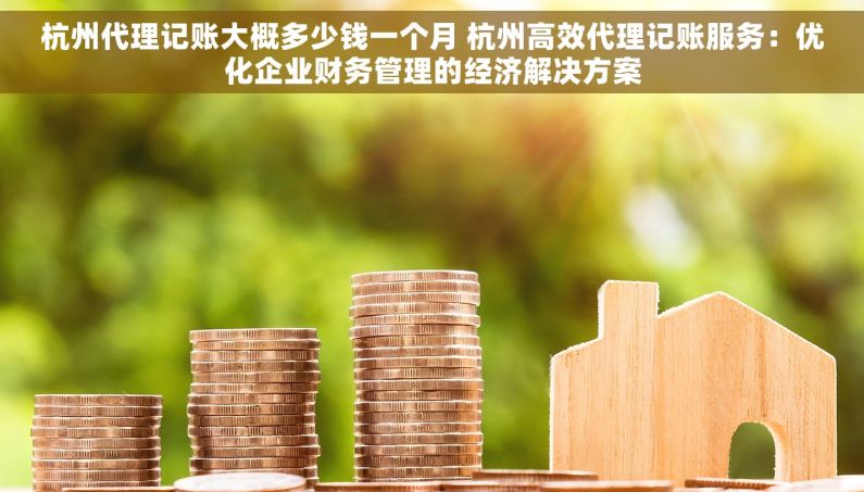 杭州代理记账大概多少钱一个月 杭州高效代理记账服务：优化企业财务管理的经济解决方案