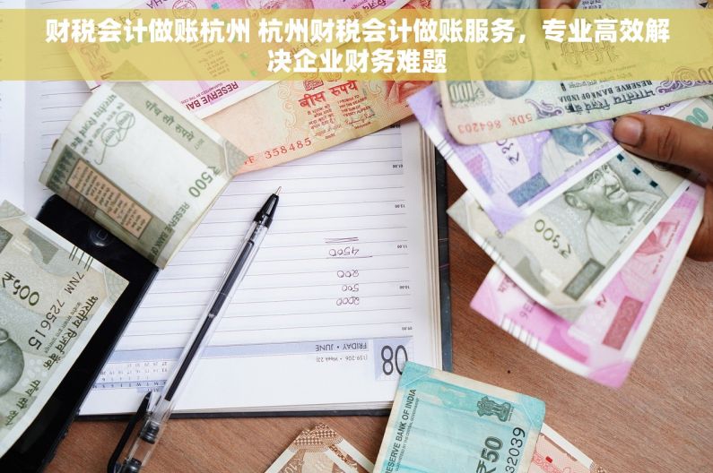 财税会计做账杭州 杭州财税会计做账服务，专业高效解决企业财务难题