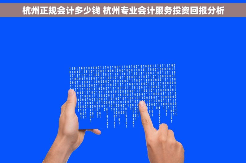 杭州正规会计多少钱 杭州专业会计服务投资回报分析