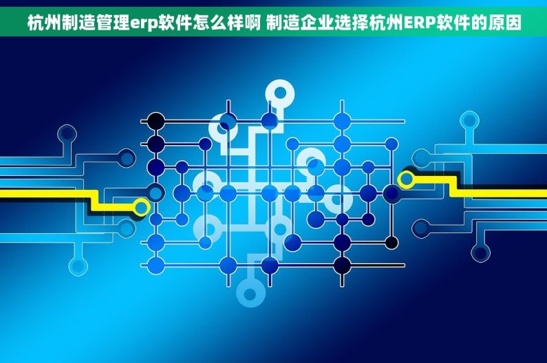 杭州制造管理erp软件怎么样啊 制造企业选择杭州ERP软件的原因