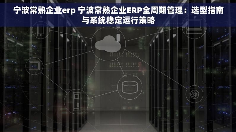 宁波常熟企业erp 宁波常熟企业ERP全周期管理：选型指南与系统稳定运行策略