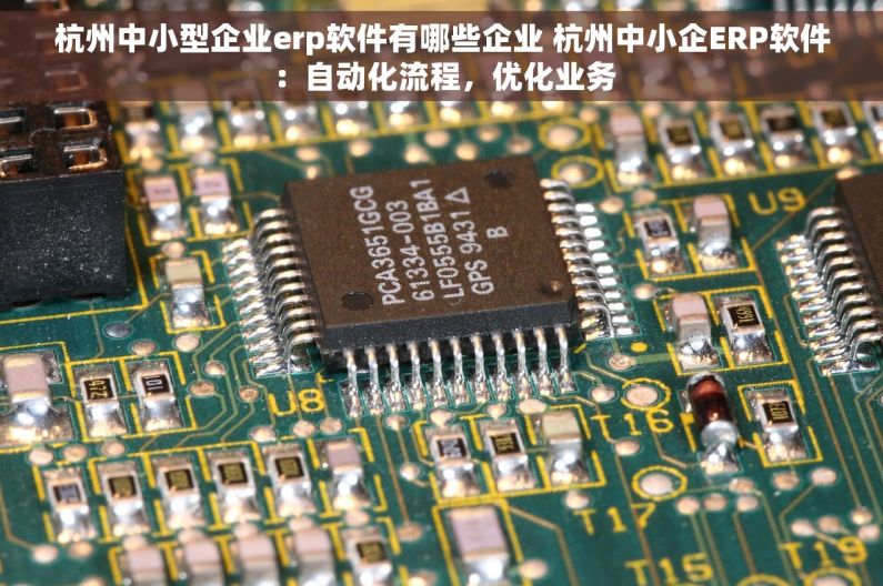 杭州中小型企业erp软件有哪些企业 杭州中小企ERP软件：自动化流程，优化业务