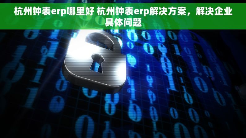杭州钟表erp哪里好 杭州钟表erp解决方案，解决企业具体问题
