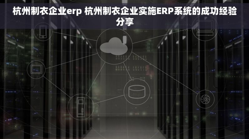 杭州制衣企业erp 杭州制衣企业实施ERP系统的成功经验分享
