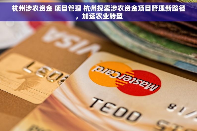 杭州涉农资金 项目管理 杭州探索涉农资金项目管理新路径，加速农业转型