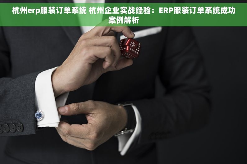 杭州erp服装订单系统 杭州企业实战经验：ERP服装订单系统成功案例解析