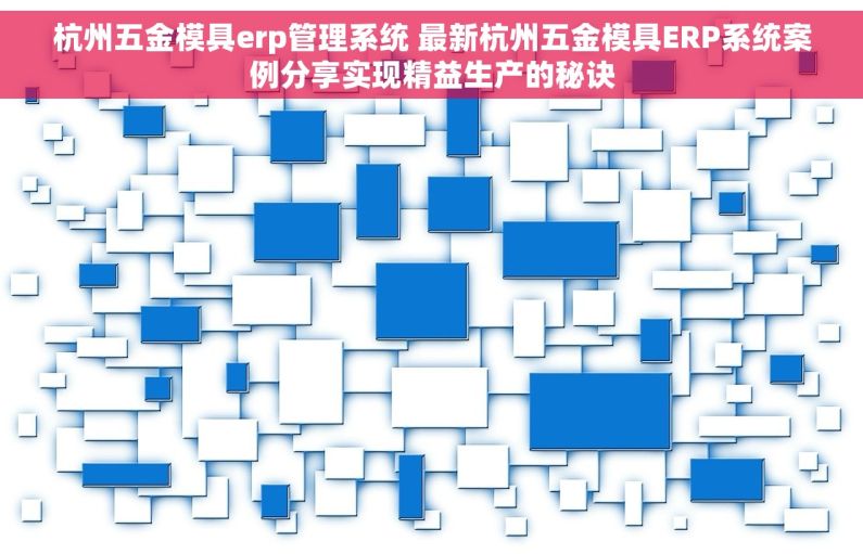 杭州五金模具erp管理系统 最新杭州五金模具ERP系统案例分享实现精益生产的秘诀