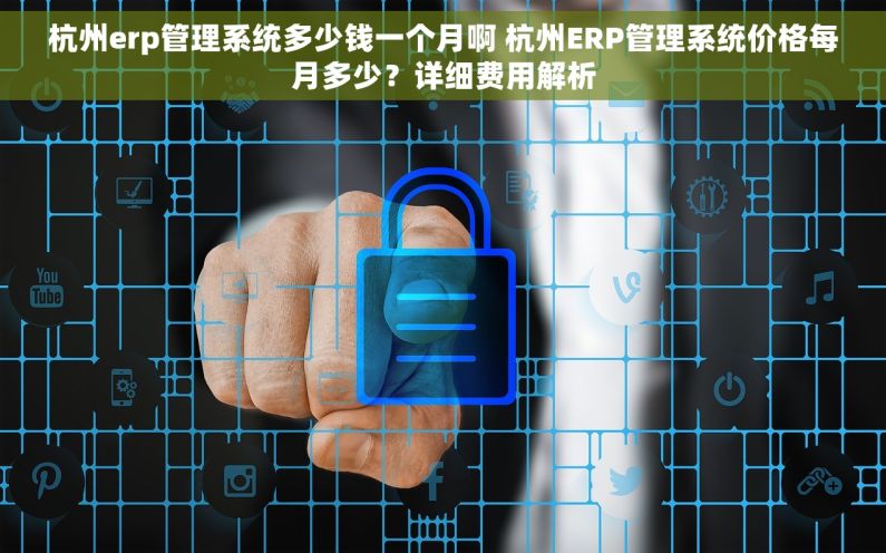 杭州erp管理系统多少钱一个月啊 杭州ERP管理系统价格每月多少？详细费用解析