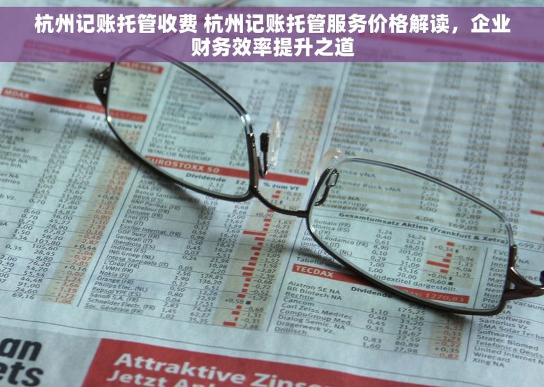 杭州记账托管收费 杭州记账托管服务价格解读，企业财务效率提升之道
