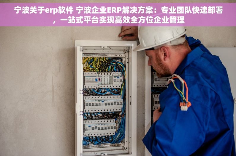 宁波关于erp软件 宁波企业ERP解决方案：专业团队快速部署，一站式平台实现高效全方位企业管理