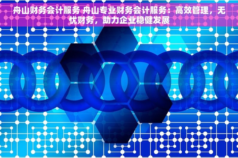 舟山财务会计服务 舟山专业财务会计服务：高效管理，无忧财务，助力企业稳健发展