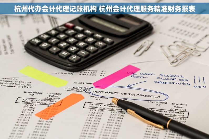 杭州代办会计代理记账机构 杭州会计代理服务精准财务报表