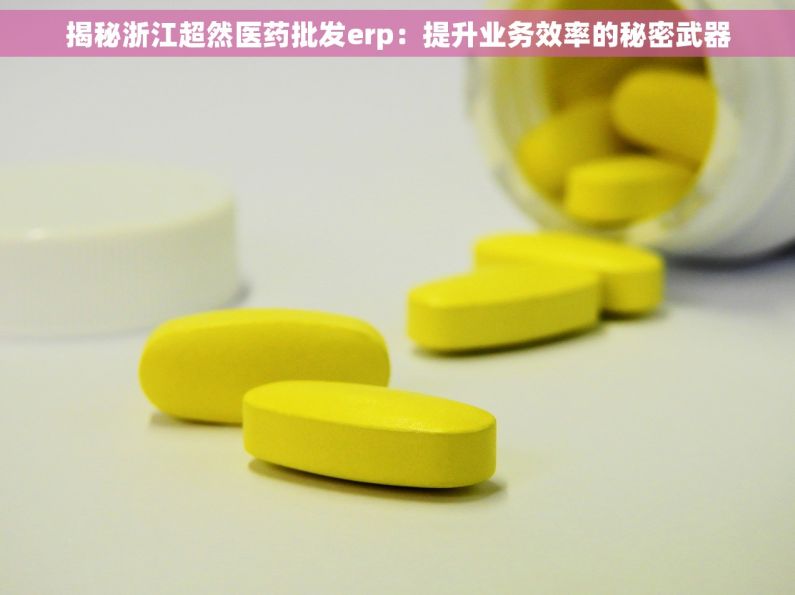 揭秘浙江超然医药批发erp：提升业务效率的秘密武器