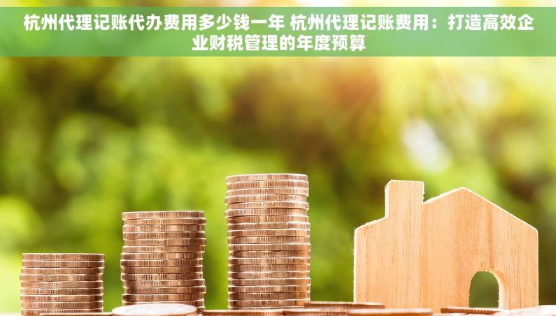 杭州代理记账代办费用多少钱一年 杭州代理记账费用：打造高效企业财税管理的年度预算