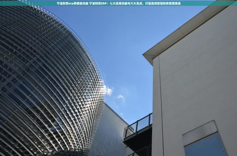 宁波财贸erp有哪些功能 宁波财贸ERP：七大实用功能与六大亮点，打造高效智慧财务管理系统