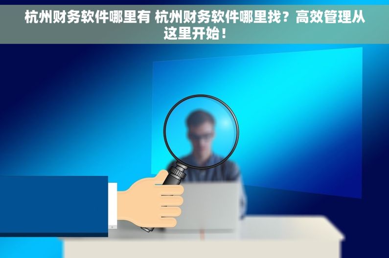 杭州财务软件哪里有 杭州财务软件哪里找？高效管理从这里开始！
