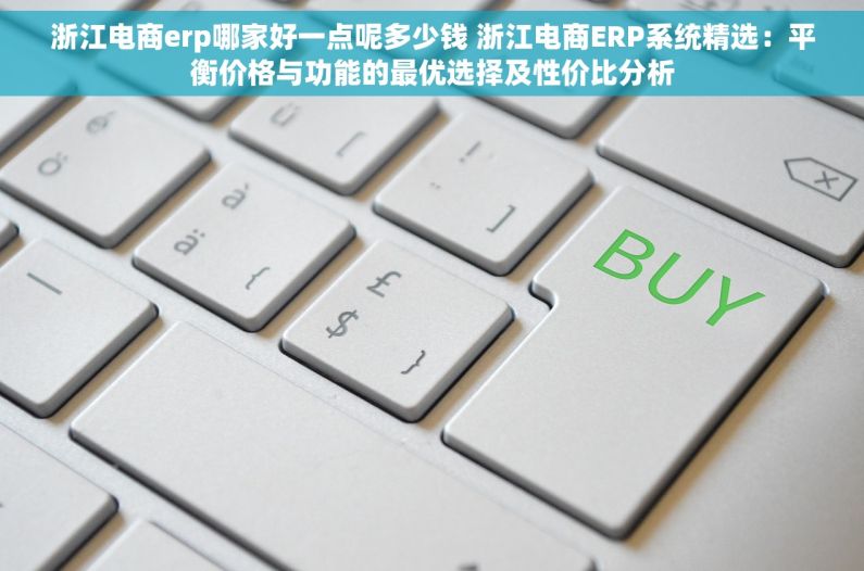 浙江电商erp哪家好一点呢多少钱 浙江电商ERP系统精选：平衡价格与功能的最优选择及性价比分析
