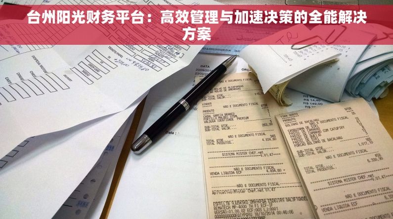 台州阳光财务平台：高效管理与加速决策的全能解决方案