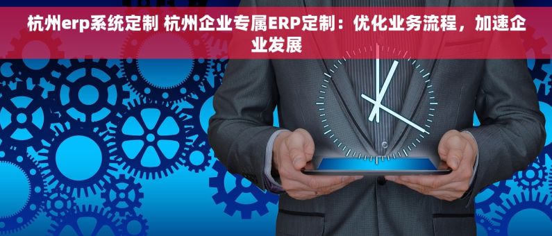 杭州erp系统定制 杭州企业专属ERP定制：优化业务流程，加速企业发展