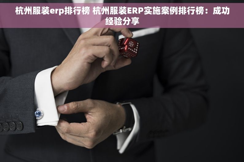 杭州服装erp排行榜 杭州服装ERP实施案例排行榜：成功经验分享