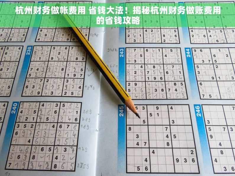杭州财务做帐费用 省钱大法！揭秘杭州财务做账费用的省钱攻略