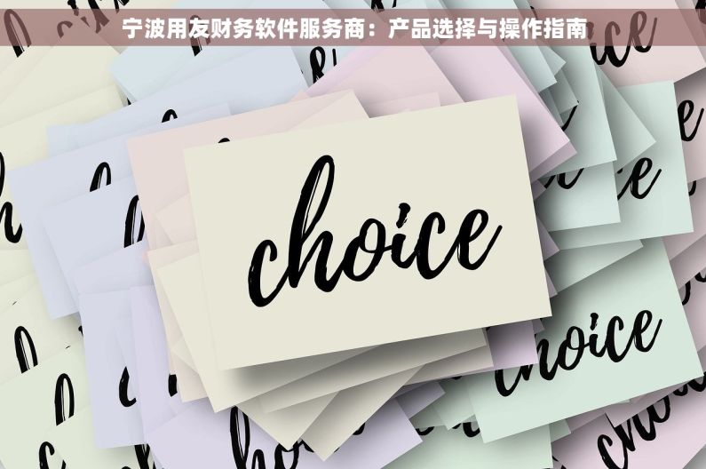 宁波用友财务软件服务商：产品选择与操作指南