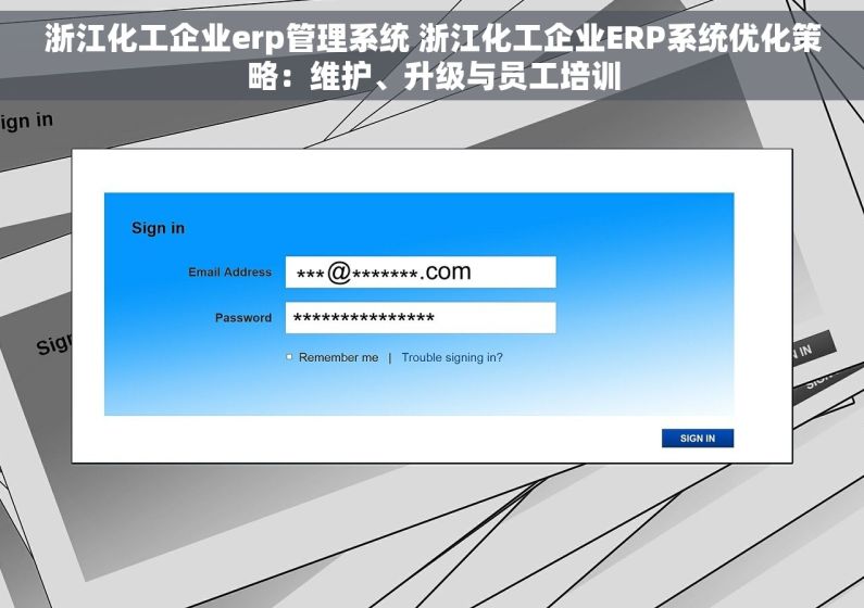 浙江化工企业erp管理系统 浙江化工企业ERP系统优化策略：维护、升级与员工培训