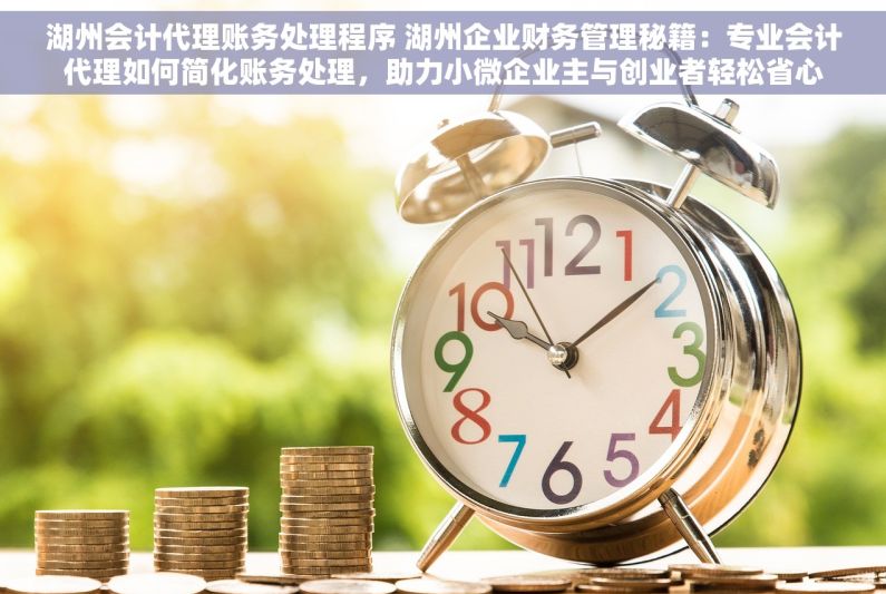 湖州会计代理账务处理程序 湖州企业财务管理秘籍：专业会计代理如何简化账务处理，助力小微企业主与创业者轻松省心
