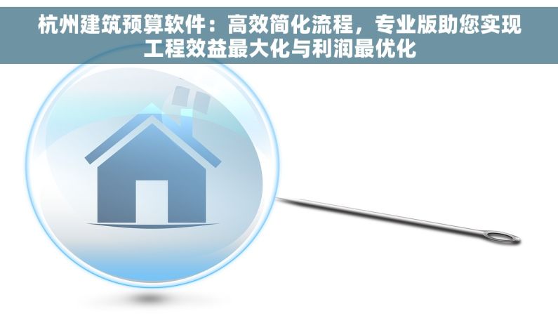 杭州建筑预算软件：高效简化流程，专业版助您实现工程效益最大化与利润最优化