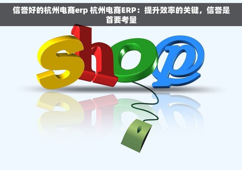 信誉好的杭州电商erp 杭州电商ERP：提升效率的关键，信誉是首要考量