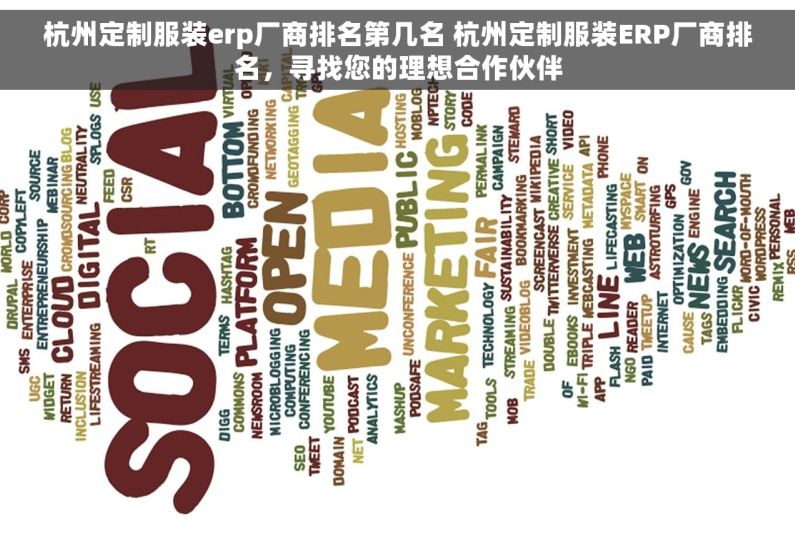 杭州定制服装erp厂商排名第几名 杭州定制服装ERP厂商排名，寻找您的理想合作伙伴