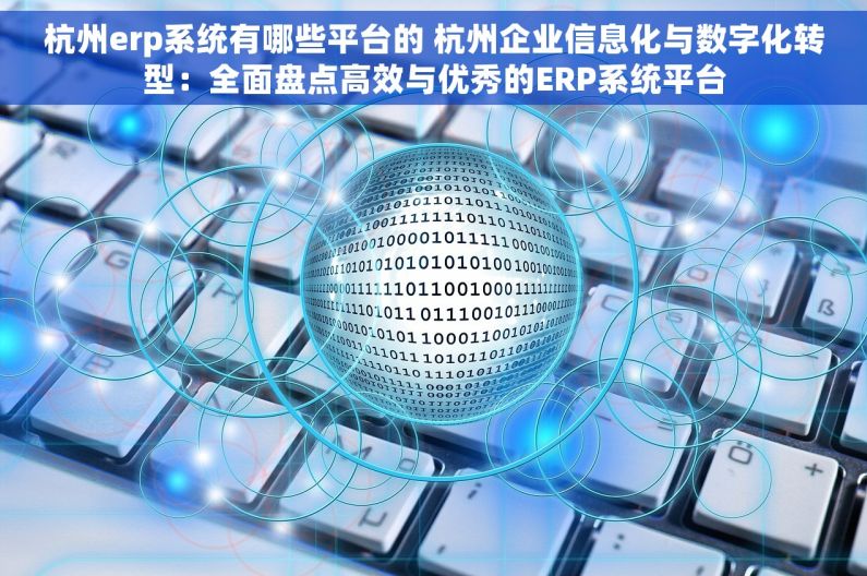 杭州erp系统有哪些平台的 杭州企业信息化与数字化转型：全面盘点高效与优秀的ERP系统平台