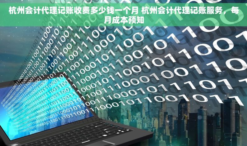 杭州会计代理记账收费多少钱一个月 杭州会计代理记账服务，每月成本预知