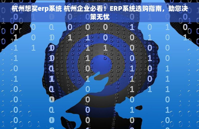 杭州想买erp系统 杭州企业必看！ERP系统选购指南，助您决策无忧