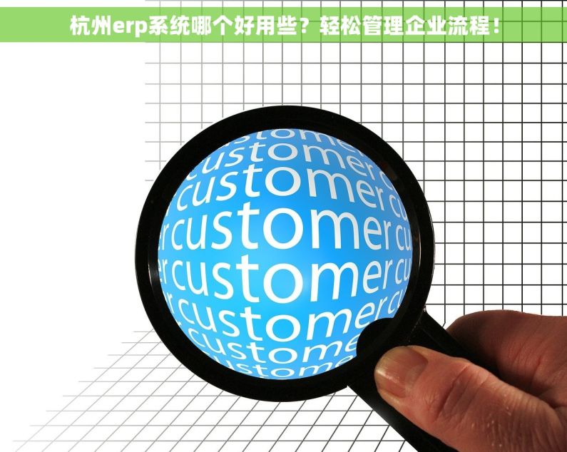 杭州erp系统哪个好用些？轻松管理企业流程！