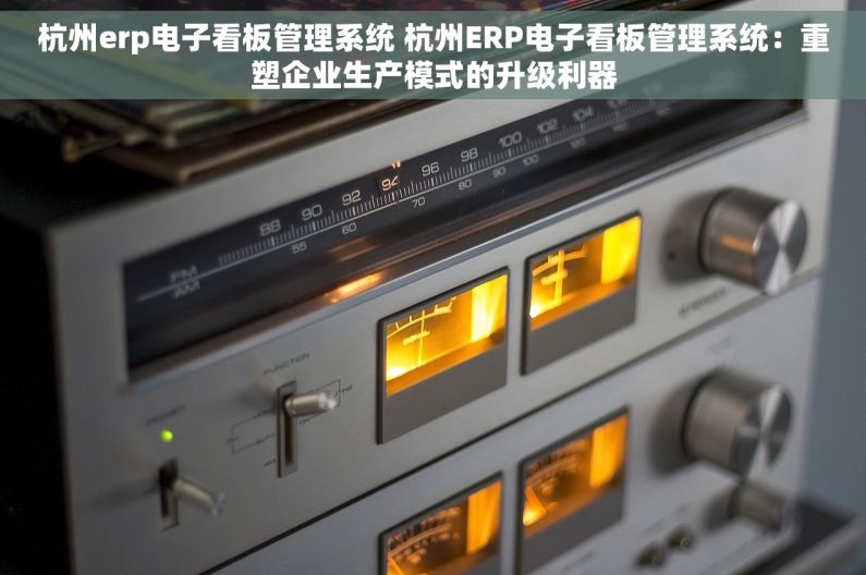 杭州erp电子看板管理系统 杭州ERP电子看板管理系统：重塑企业生产模式的升级利器