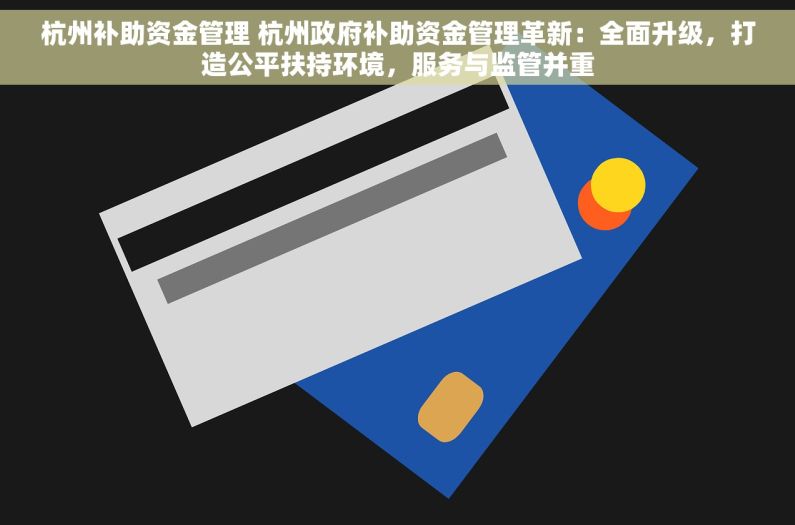杭州补助资金管理 杭州政府补助资金管理革新：全面升级，打造公平扶持环境，服务与监管并重
