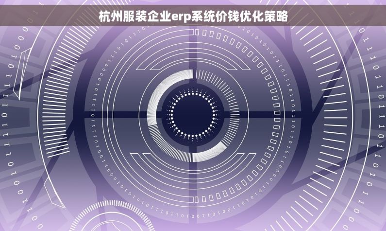杭州服装企业erp系统价钱优化策略