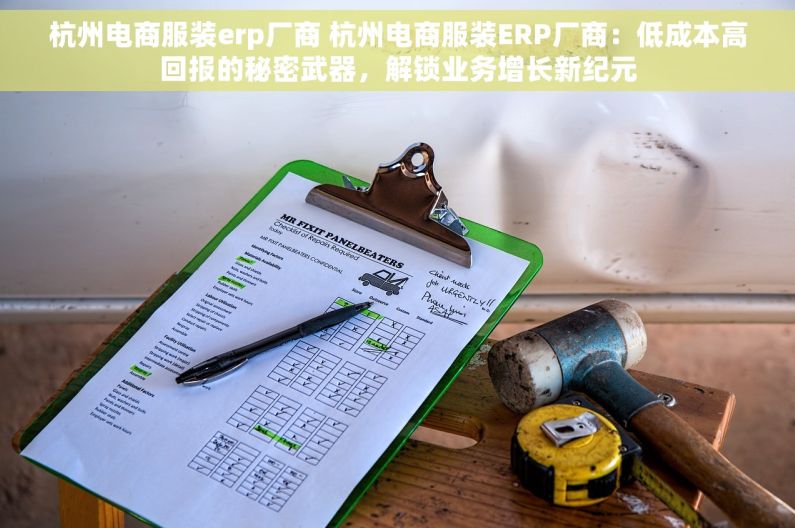 杭州电商服装erp厂商 杭州电商服装ERP厂商：低成本高回报的秘密武器，解锁业务增长新纪元