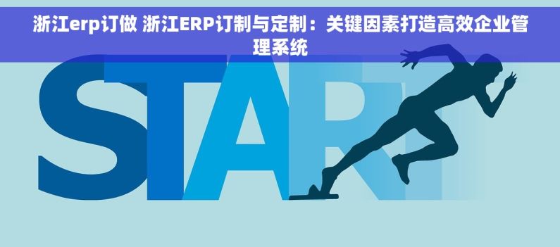 浙江erp订做 浙江ERP订制与定制：关键因素打造高效企业管理系统
