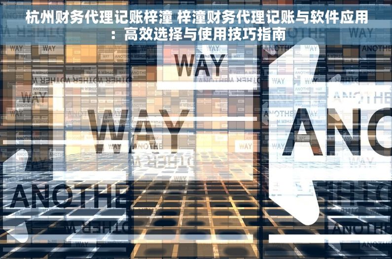 杭州财务代理记账梓潼 梓潼财务代理记账与软件应用：高效选择与使用技巧指南