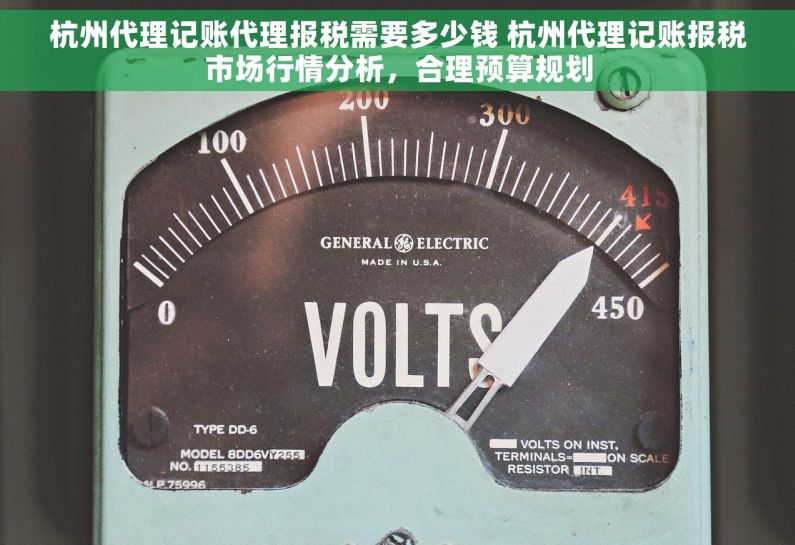 杭州代理记账代理报税需要多少钱 杭州代理记账报税市场行情分析，合理预算规划