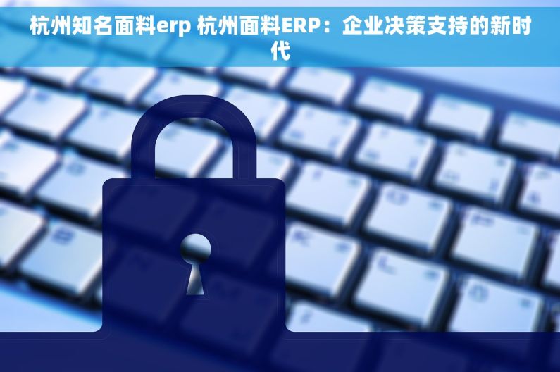 杭州知名面料erp 杭州面料ERP：企业决策支持的新时代