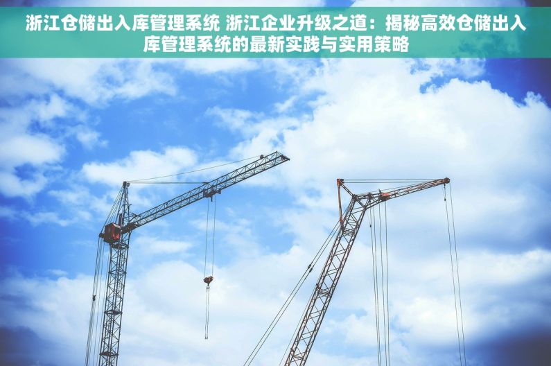 浙江仓储出入库管理系统 浙江企业升级之道：揭秘高效仓储出入库管理系统的最新实践与实用策略