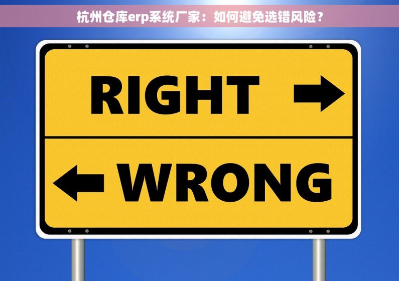 杭州仓库erp系统厂家：如何避免选错风险？