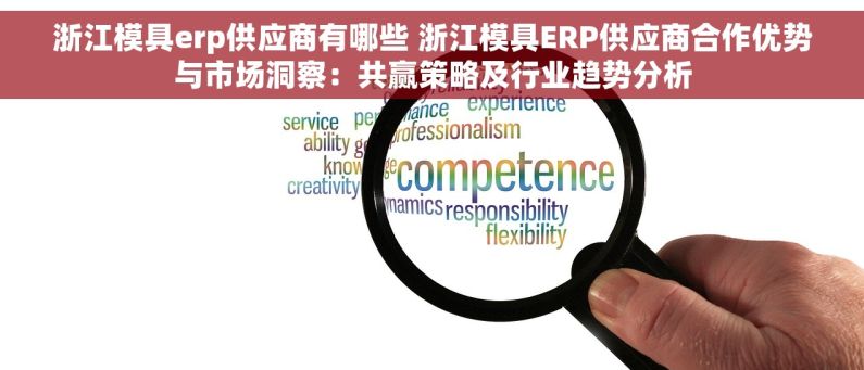 浙江模具erp供应商有哪些 浙江模具ERP供应商合作优势与市场洞察：共赢策略及行业趋势分析